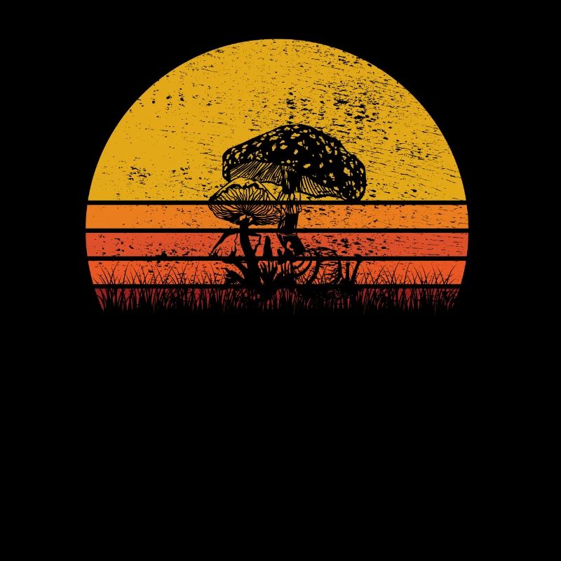 Mushroom Mushrooms Boletus Toadstool Retro Gift