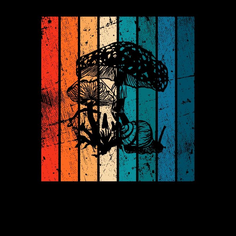 Mushroom Mushrooms Boletus Toadstool Retro Gift