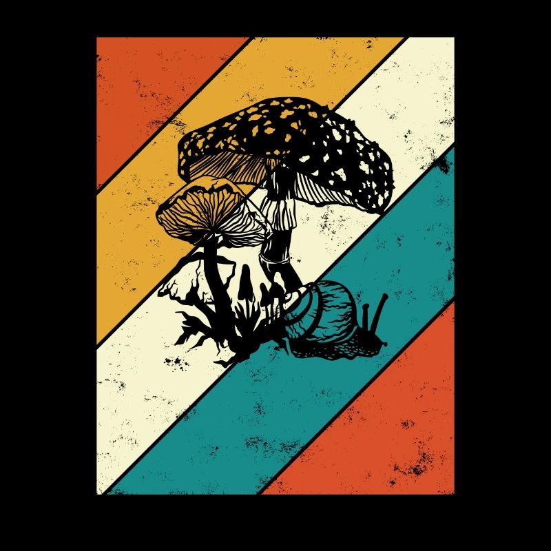 Champignon Rétro Champignons Cèpes Champignons Crapaud Tabouret Cadeau