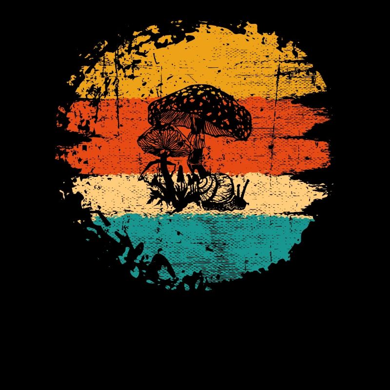 Mushroom Mushrooms Boletus Toadstool Retro Gift