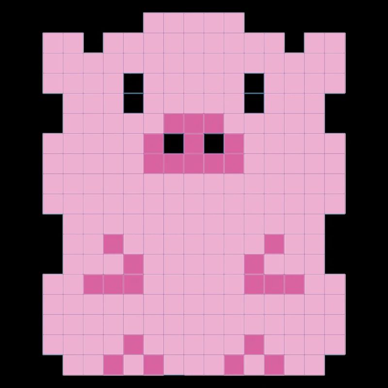 A pixelated piglet