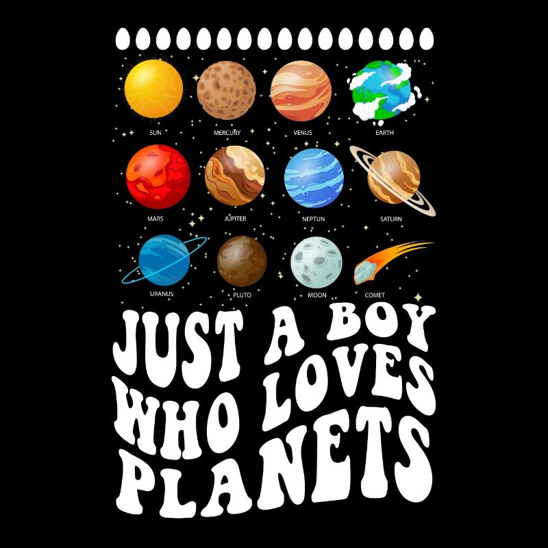 Nur ein Junge, der Planeten Sonnensystem liebt