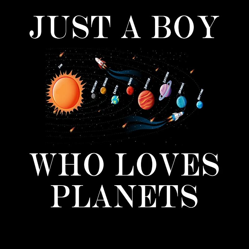 Nur ein Junge, der Planeten Sonnensystem liebt