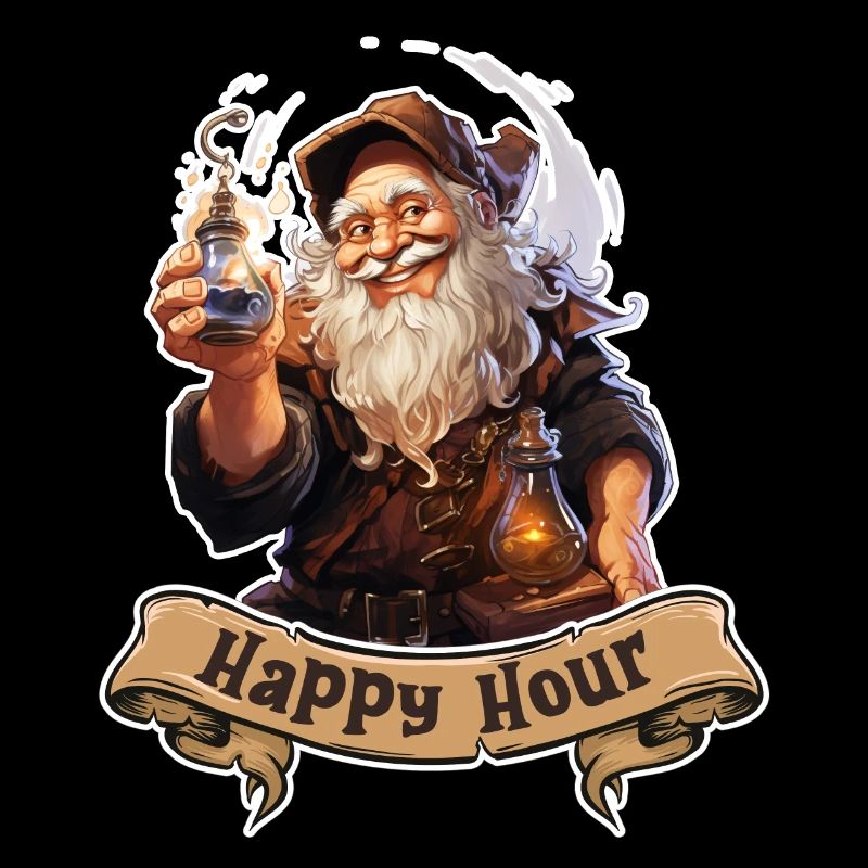 Happy Hour Dwarf with Magic Potion Role Playing Game