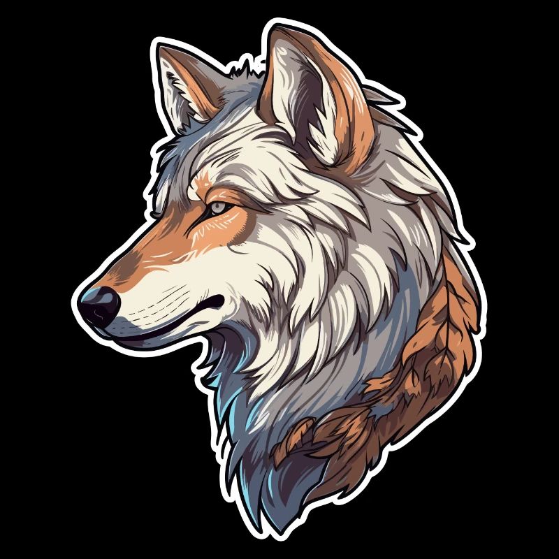 Wolf Kostüm blauer Wolfskopf Werwolf und