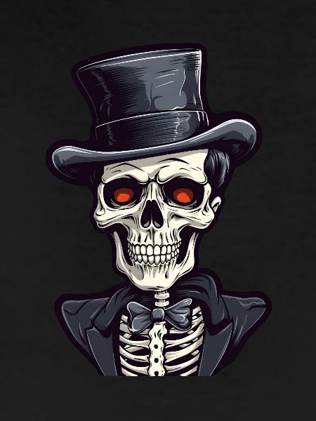Skeleton Halloween Gentleman