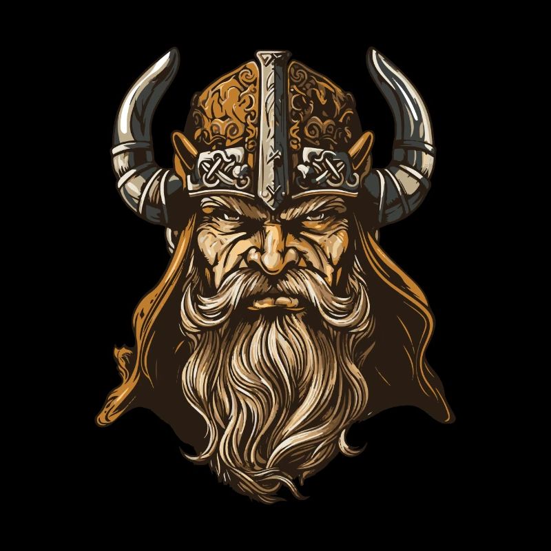 Wikinger Kopf Krieger Valhalla Odin
