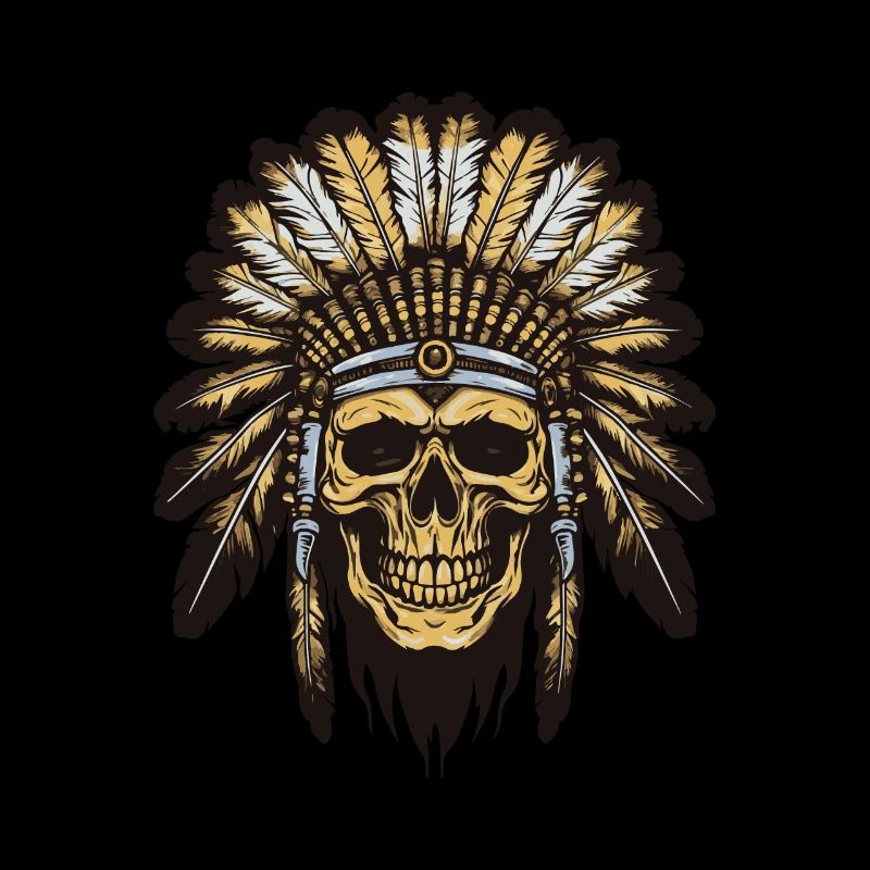 Apache Indianer Häuptling Totenkopf