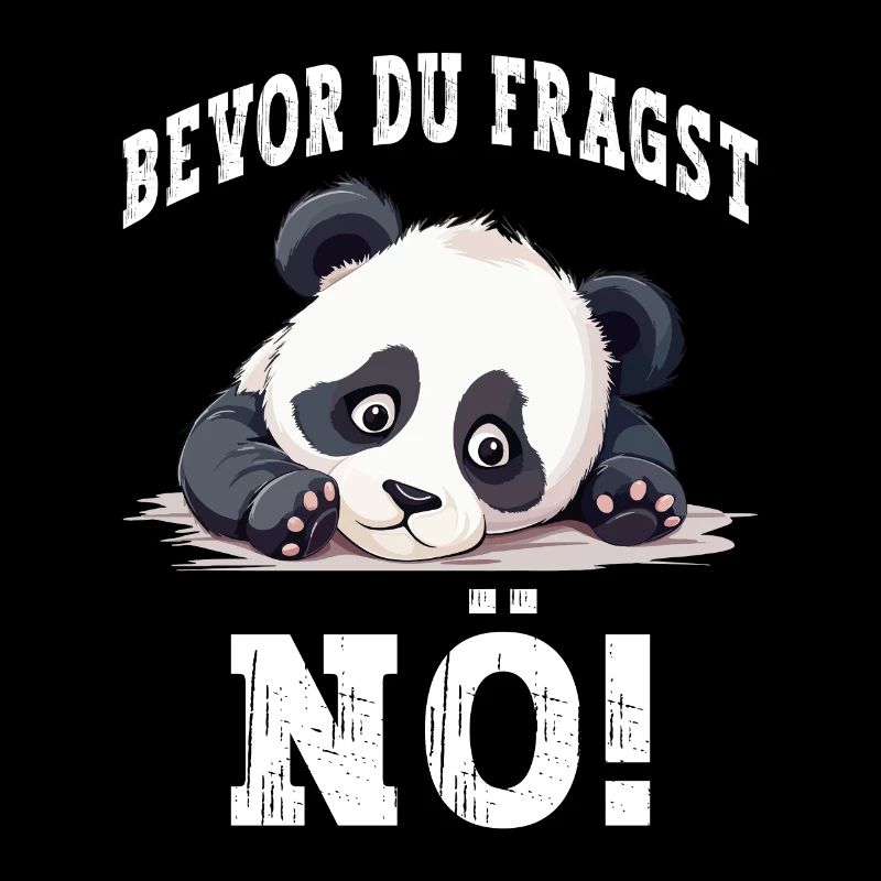 Avant de demander non pas de Panda Bear Funny Dicton