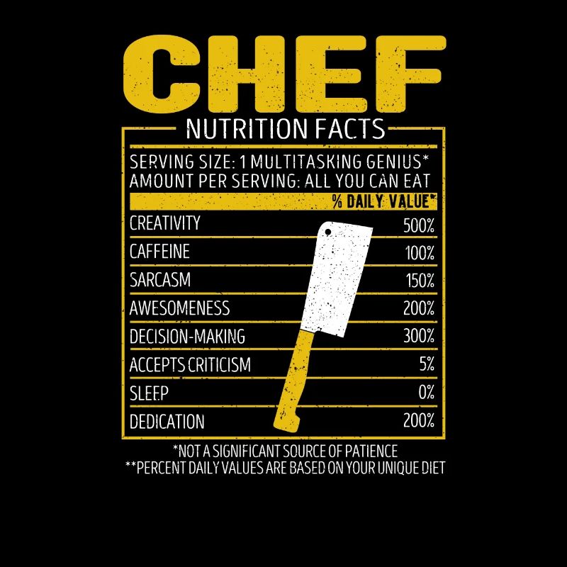 Chef Nutritional Information Funny Chef Chef