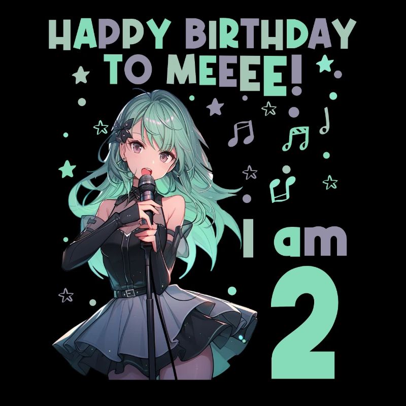 Anime Mandga K-Pop KPop Mädchen 2. Geburtstag