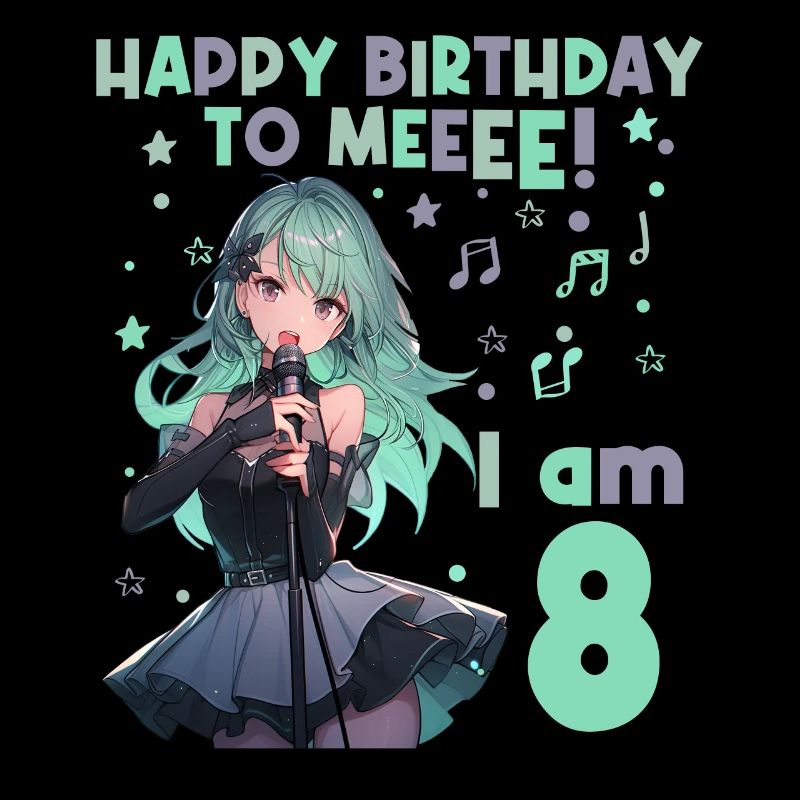 Anime Mandga K-Pop KPop Mädchen 8. Geburtstag