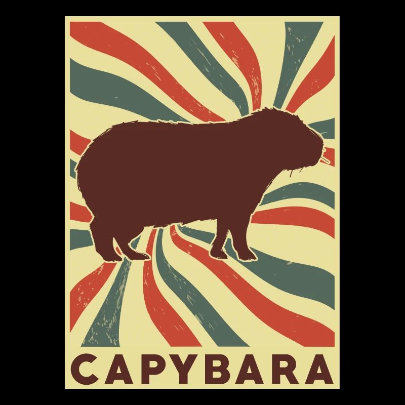 Capybara Retro Vintage