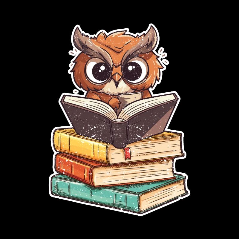 Drôle de lecture Owl Bookworm Book Lover