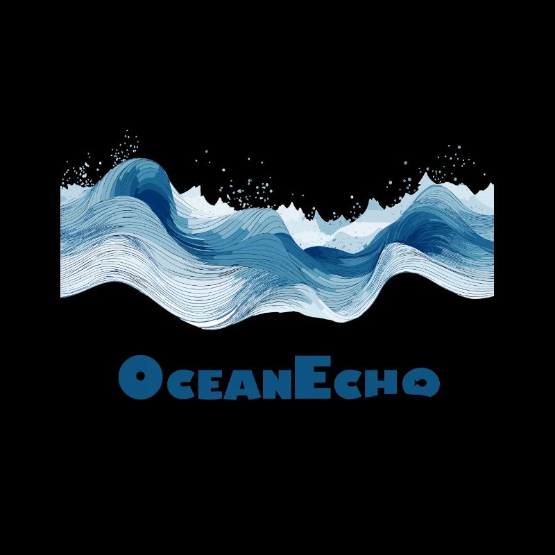 Line Style Wave Motif - OceanEcho
