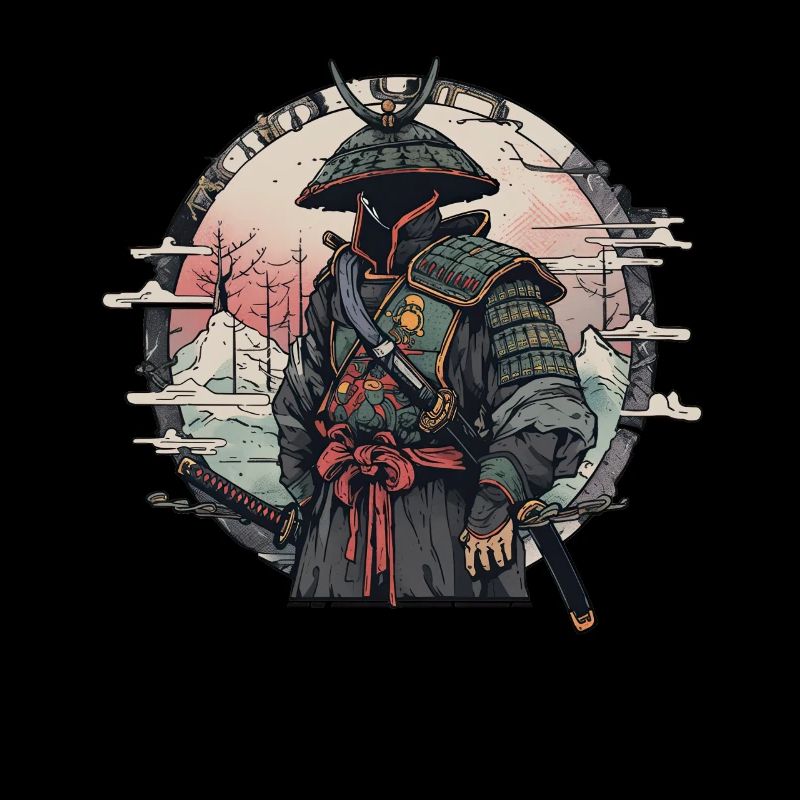 Asia 80s Japanese Retro Samurai Samurai