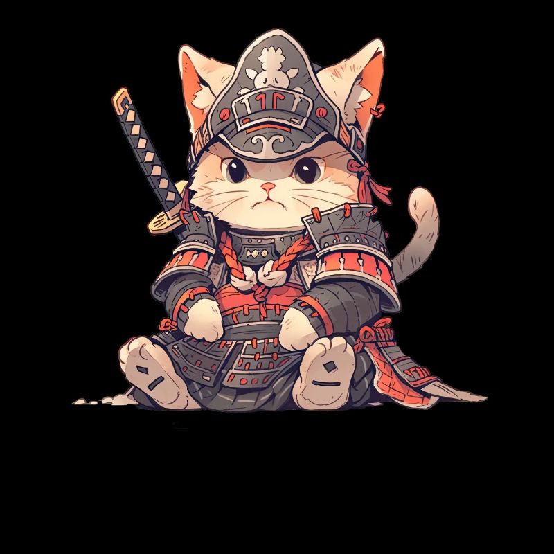Asia Cat Japanese Samurai Samurai