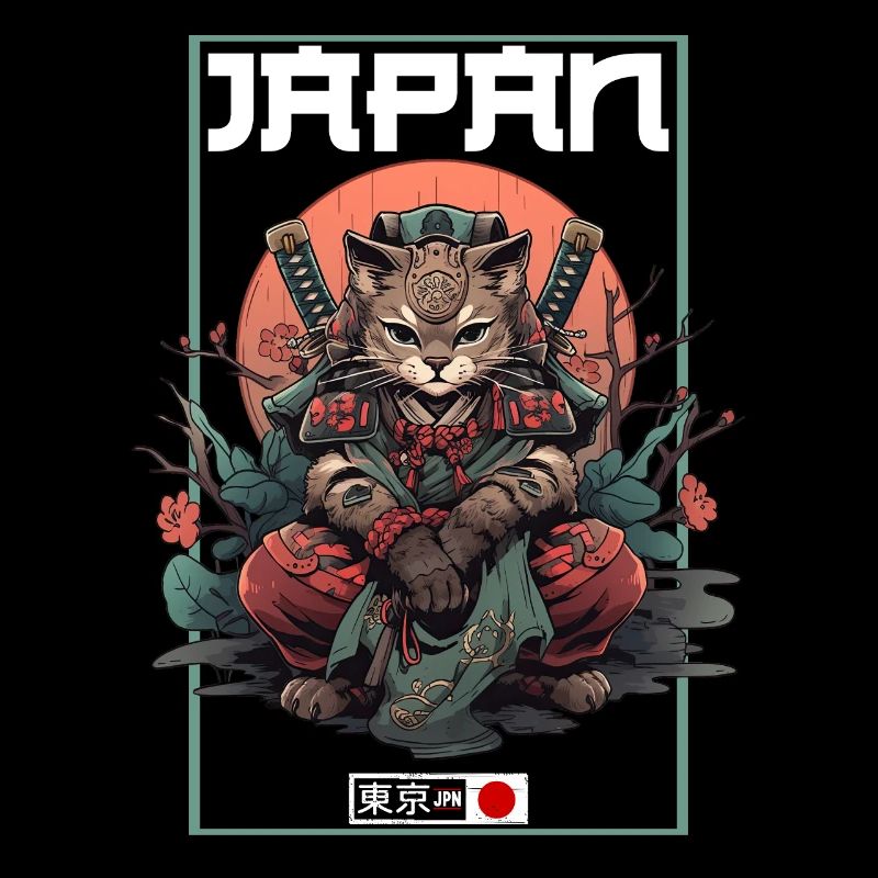Chat d’Asie Samouraï japonais Samouraï
