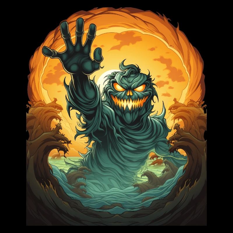 Halloween Emerging Hands Spooky Pumpkin