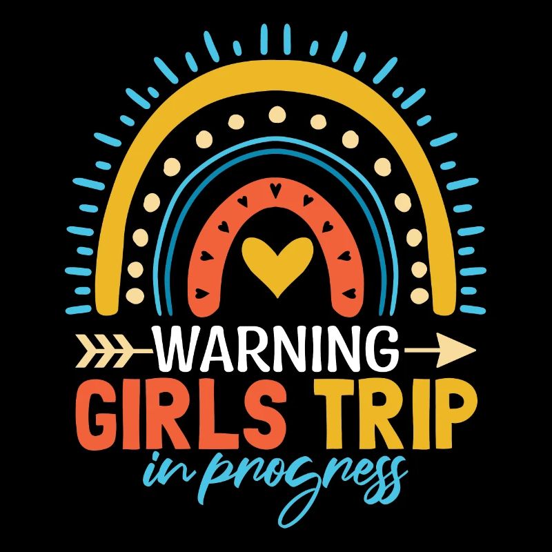 Warning Girls Trip In Progress Rainbow