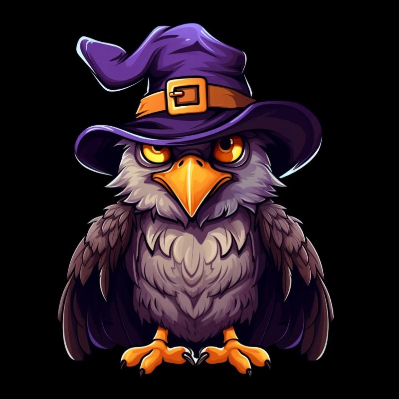 Eagle witch hat. Funny Halloween costume for