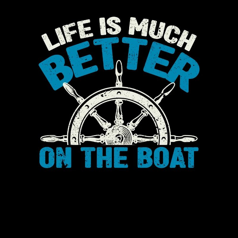 Das Leben ist viel besser auf dem Boot Bootfahren
