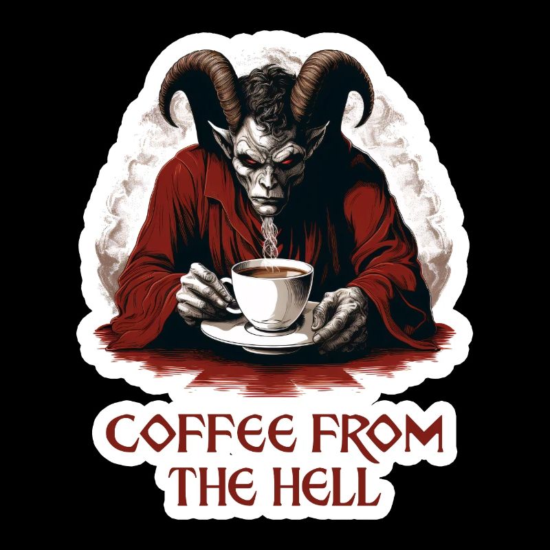 Coffee straight from hell for the devil Hot