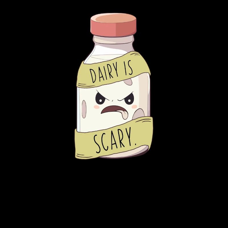 Dairy Is Scary Lactose Intolerant Funny Cheese Pun