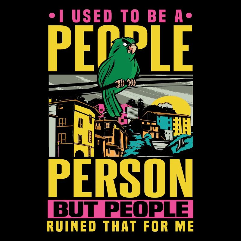 Früher war ich ein Mensch Vogel Spruch