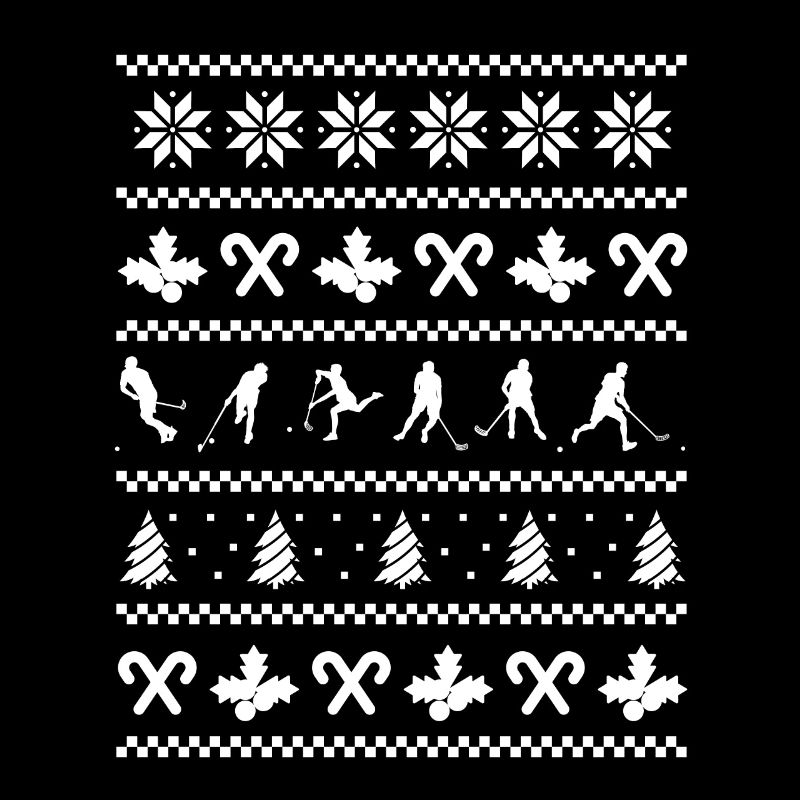 Floorball Player Ugly Christmas Design
