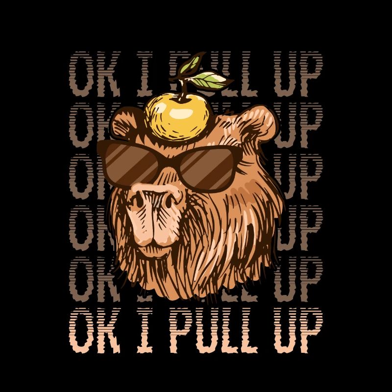 Ok I Pull Up Capybara Rodent Mammal