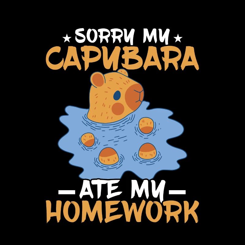 Désolé, mon capybara a mangé mes devoirs Capibara propriétaire