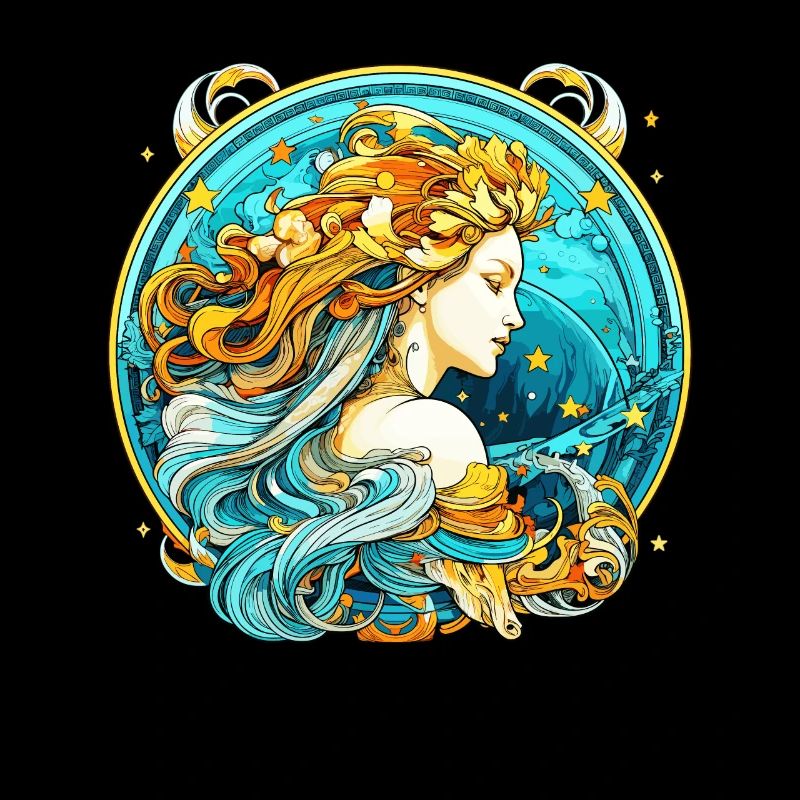 Wassermann Astrologie Sternzeichen Design - Cool Aquarius