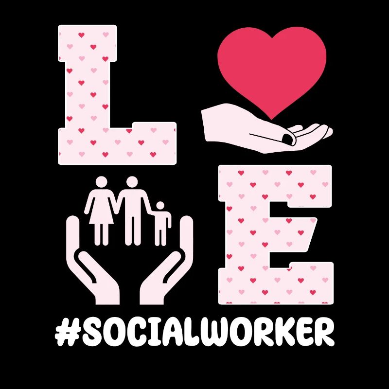 Belle école Travailleur social Saint-Valentin