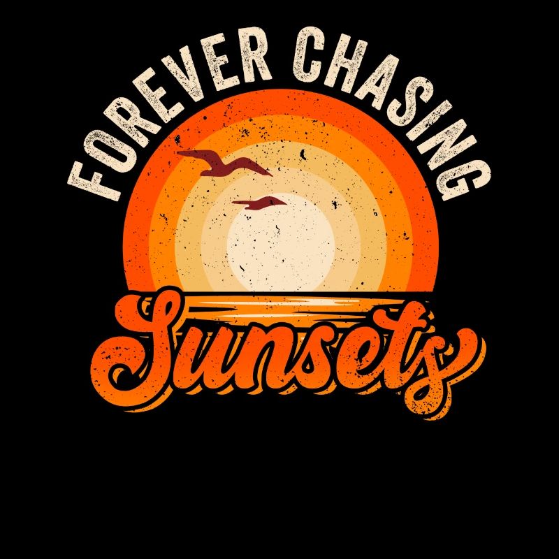 Forever Chasing Sunsets Retro Summer Vacation