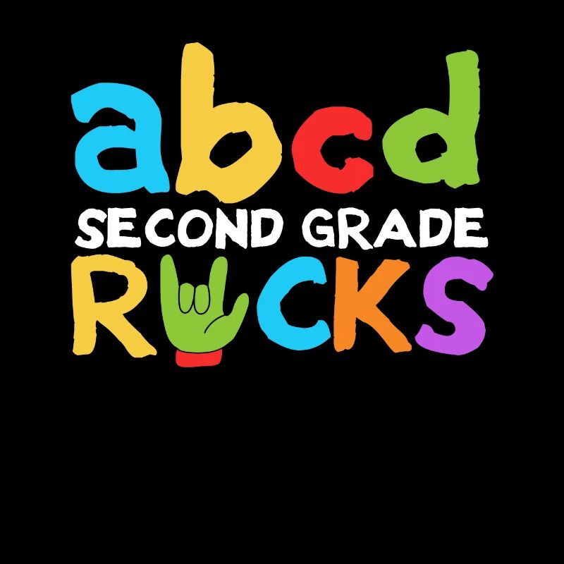 ABCD Second Grade Rocks 100e jour d’école Deuxième