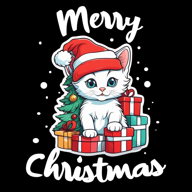 chaton et joyeux noel