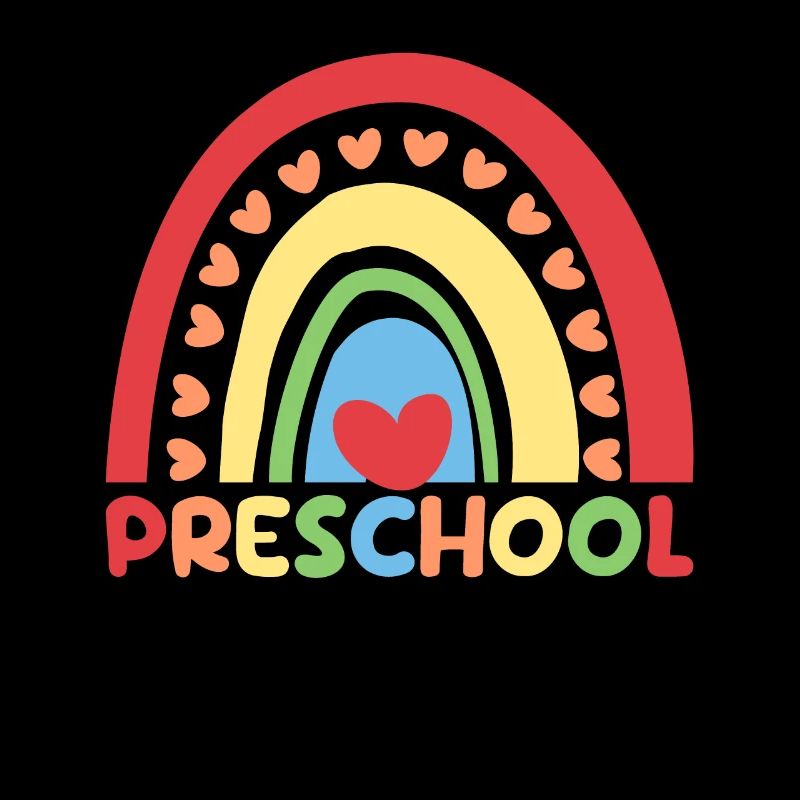 Vorschule Regenbogen Mädchen Jungen Kinder Lehrer