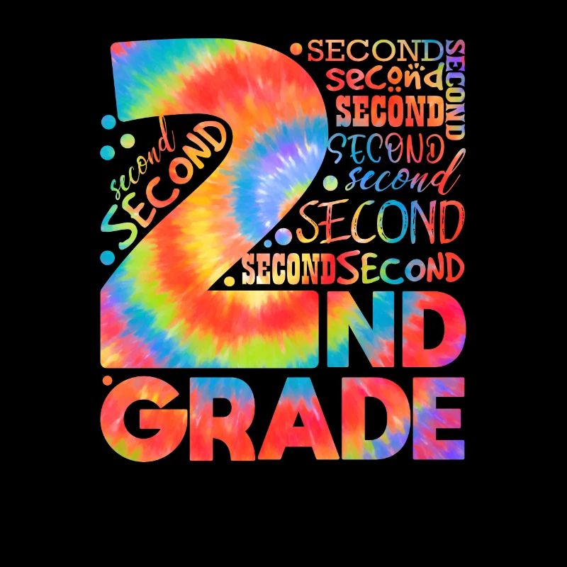 Tie Dye 2nd Grade Typography Team Second Grade