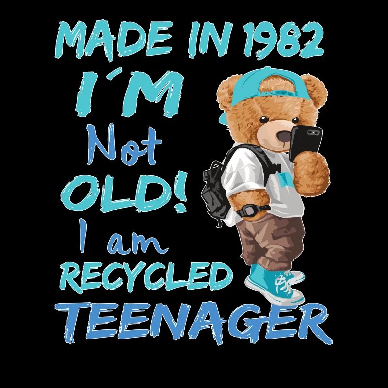 1982 Geburtstag Teddy funny old Teenager