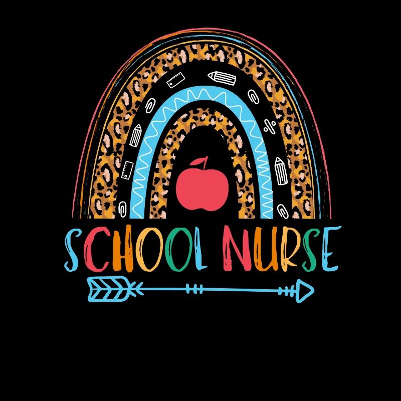 Infirmière scolaire léopard arc-en-ciel