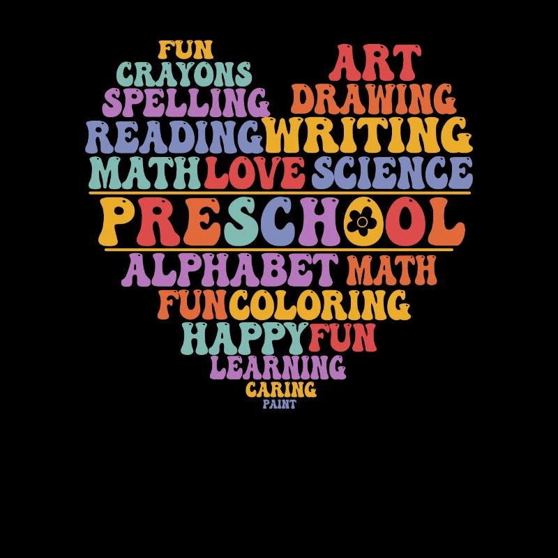 Herz Vorschule Team Lehrer Student 100. Tag