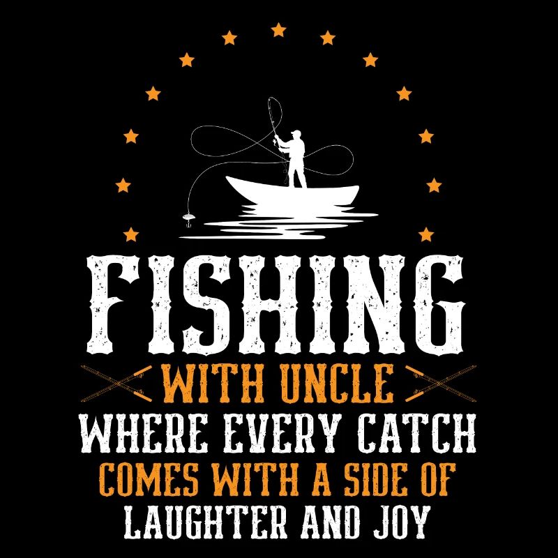 Pêche Oncle Pêcheur Oncles Drôle Poisson Parfait