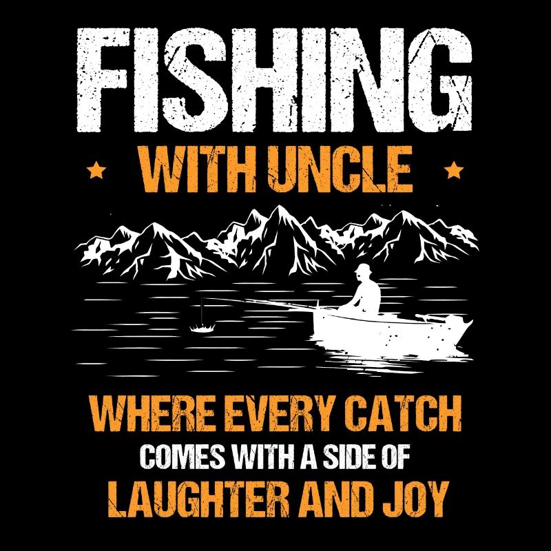 Pêche Oncle Pêcheur Oncles Drôle Poisson Parfait