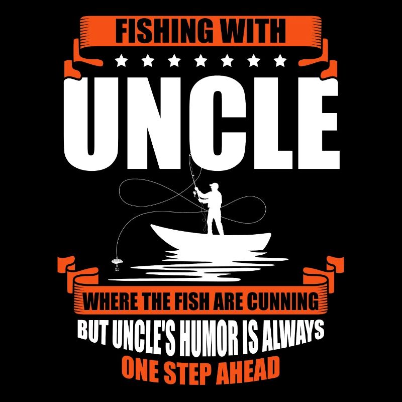 Pêche Oncle Pêcheur Oncles Drôle Poisson Parfait