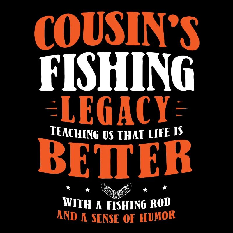 Pêche Cousin Pêcheur Cousins Drôle Poisson Perfec