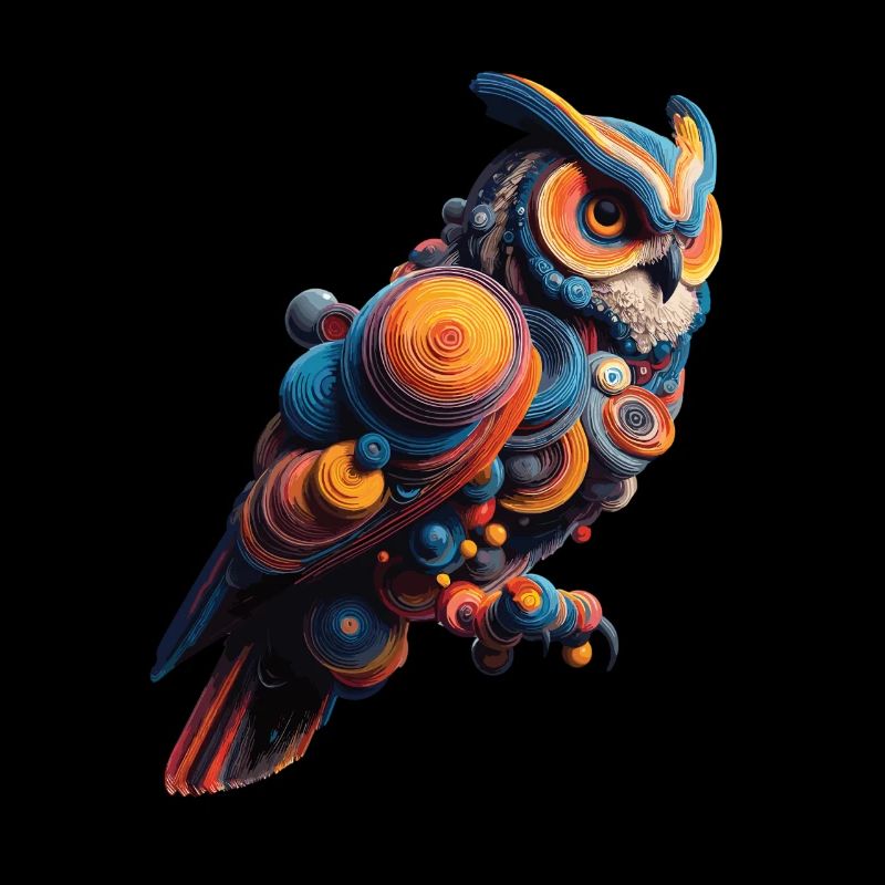 Bunte abstrakte Eule