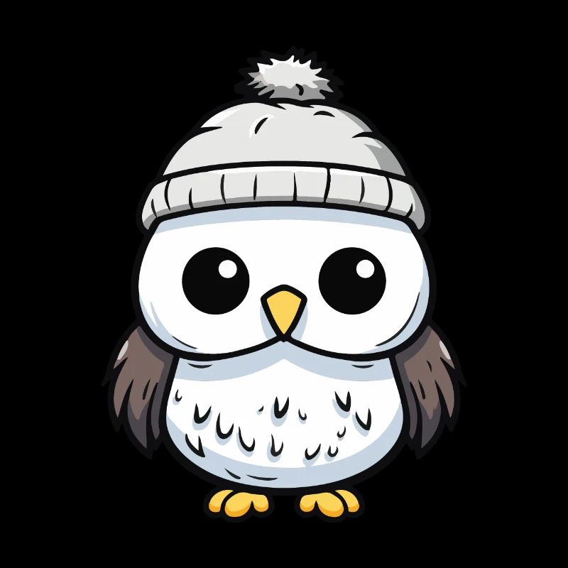 Eule Winter Comic Niedlich