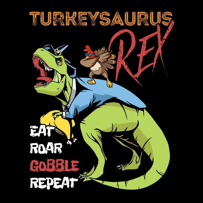Les enfants drôle Turkeysaurus Rex Dab Dinde Dino