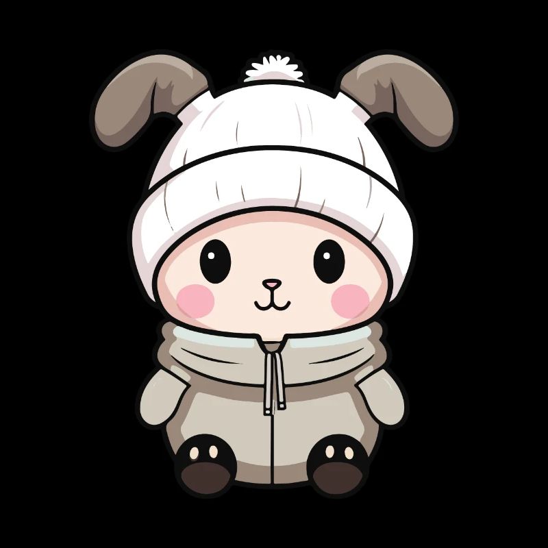 Bande dessinée d’hiver lapin